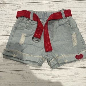 Denim Heart Shorts